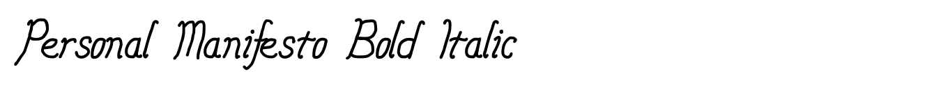 Personal Manifesto Bold Italic